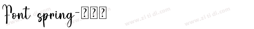 Font spring字体转换
